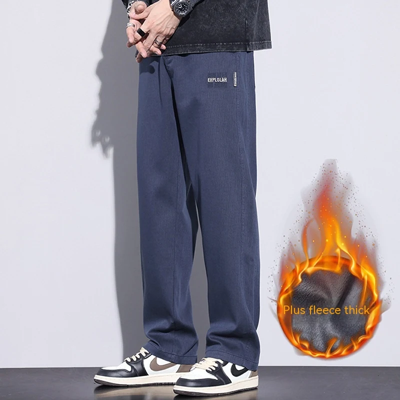 Herfst Nieuwe Trendy Losse Broek met Wijde Pijpen voor Heren Comfortabele Pasvorm Perfect voor Een Moderne en Casual Look