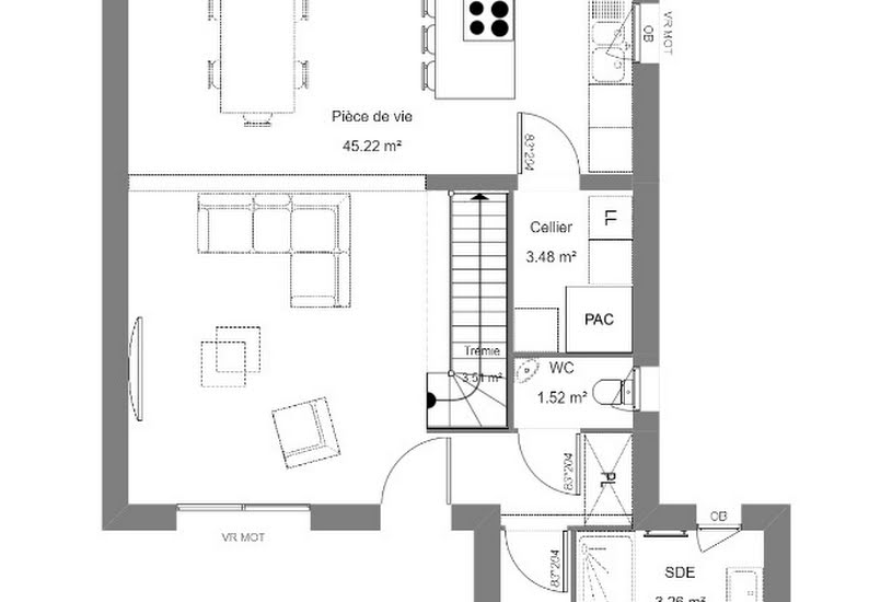  Vente Terrain + Maison - Terrain : 359m² - Maison : 114m² à Langeais (37130) 