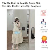 Váy Bầu Thiết Kế Cao Cấp Azuno A55 Chất Liệu Thô Ren Mềm Mại Kiểu Dáng Sát Nách Mặc Hè Thu Đi Biển Cực Xinh