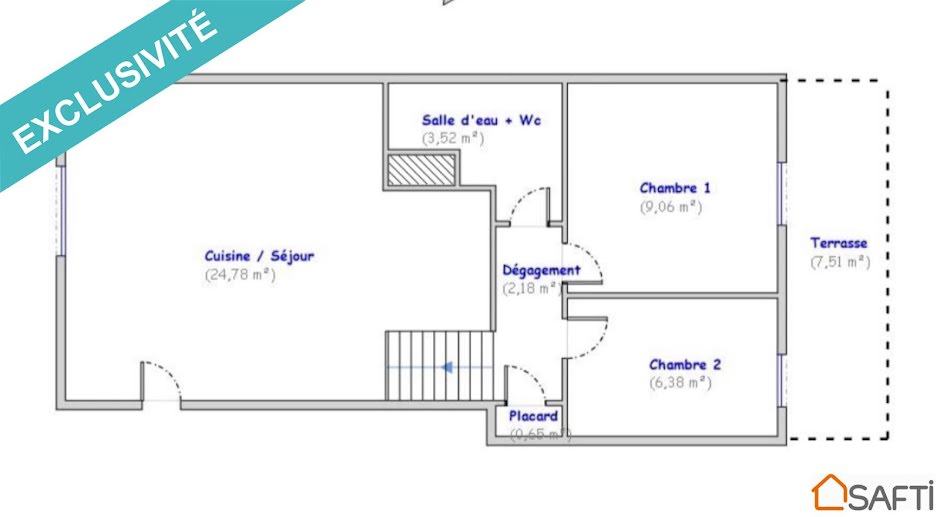 Vente appartement 3 pièces 49 m² à Fronton (31620), 75 000 €