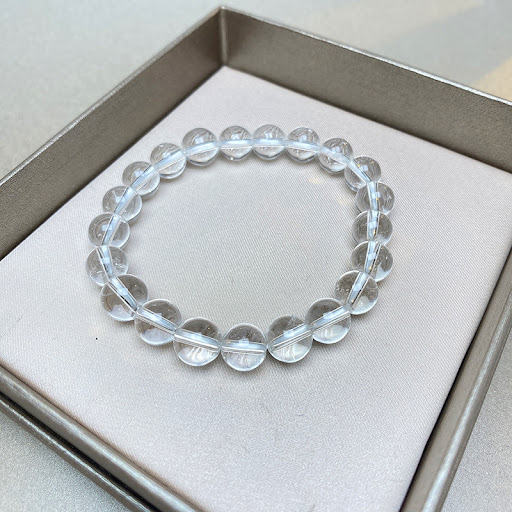 Title 6, Silver Natural White Crystal Bracelet Design El...
