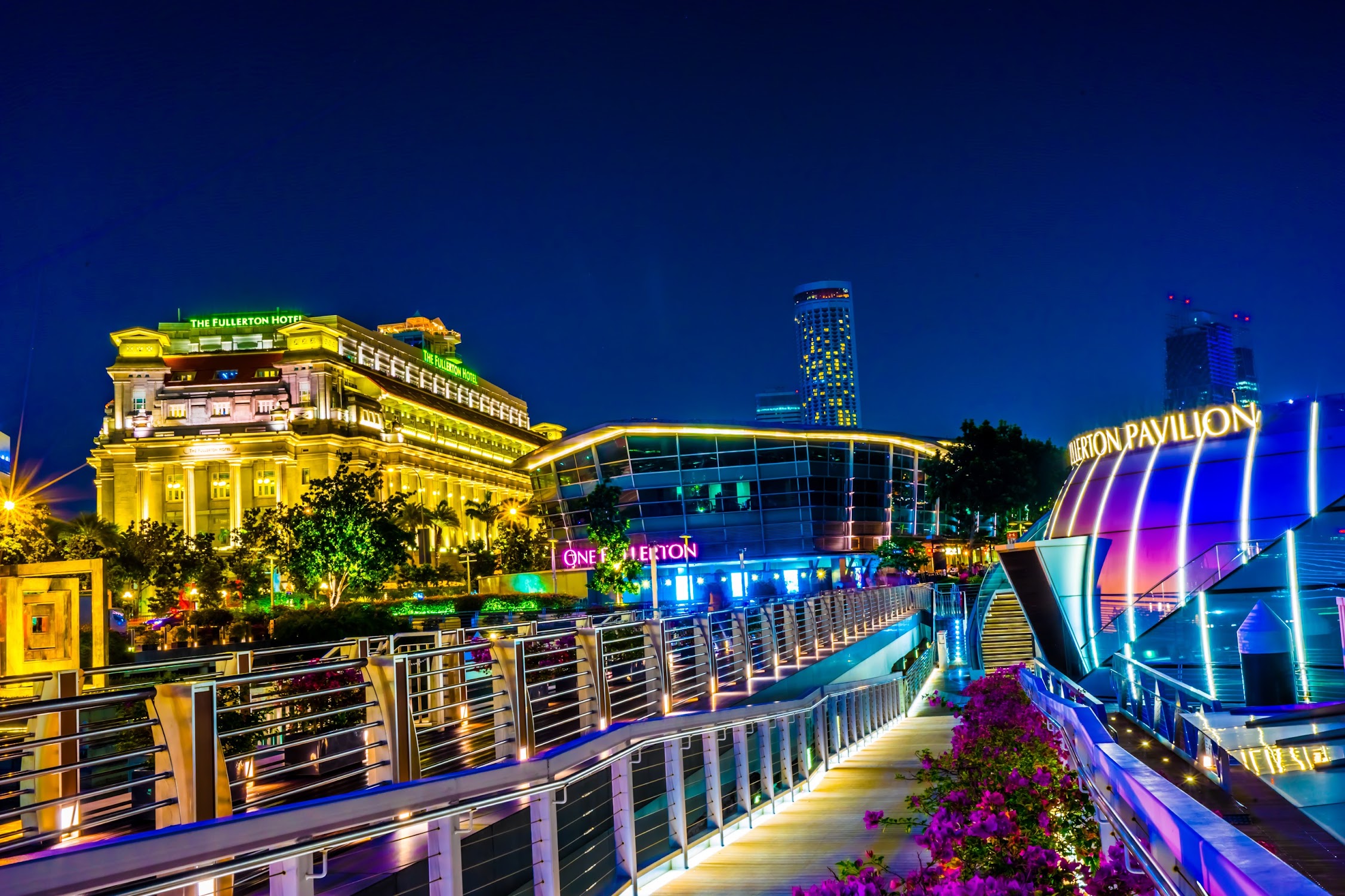 Singapore Fullerton Heritage night view