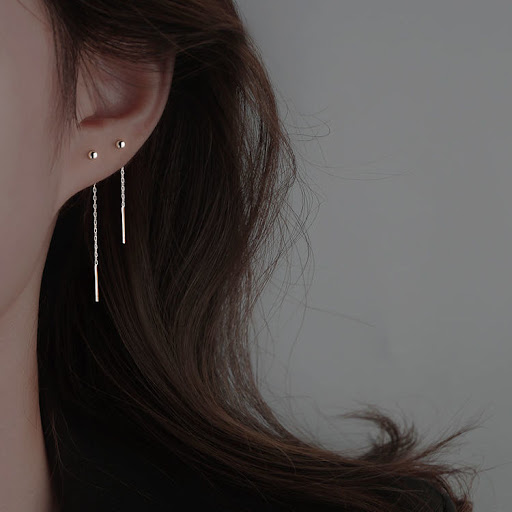 Title 1, Simple long ear line earrings for women with hi...
