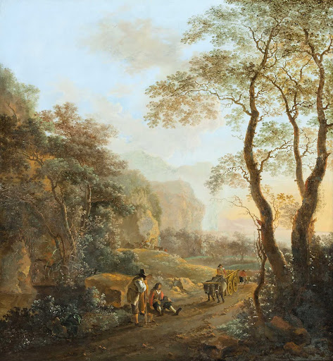 An ox-cart in the landscape