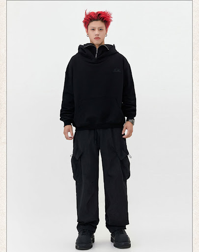 Title 2, Simple Comfortable Stitching Casual Hooded Swea...