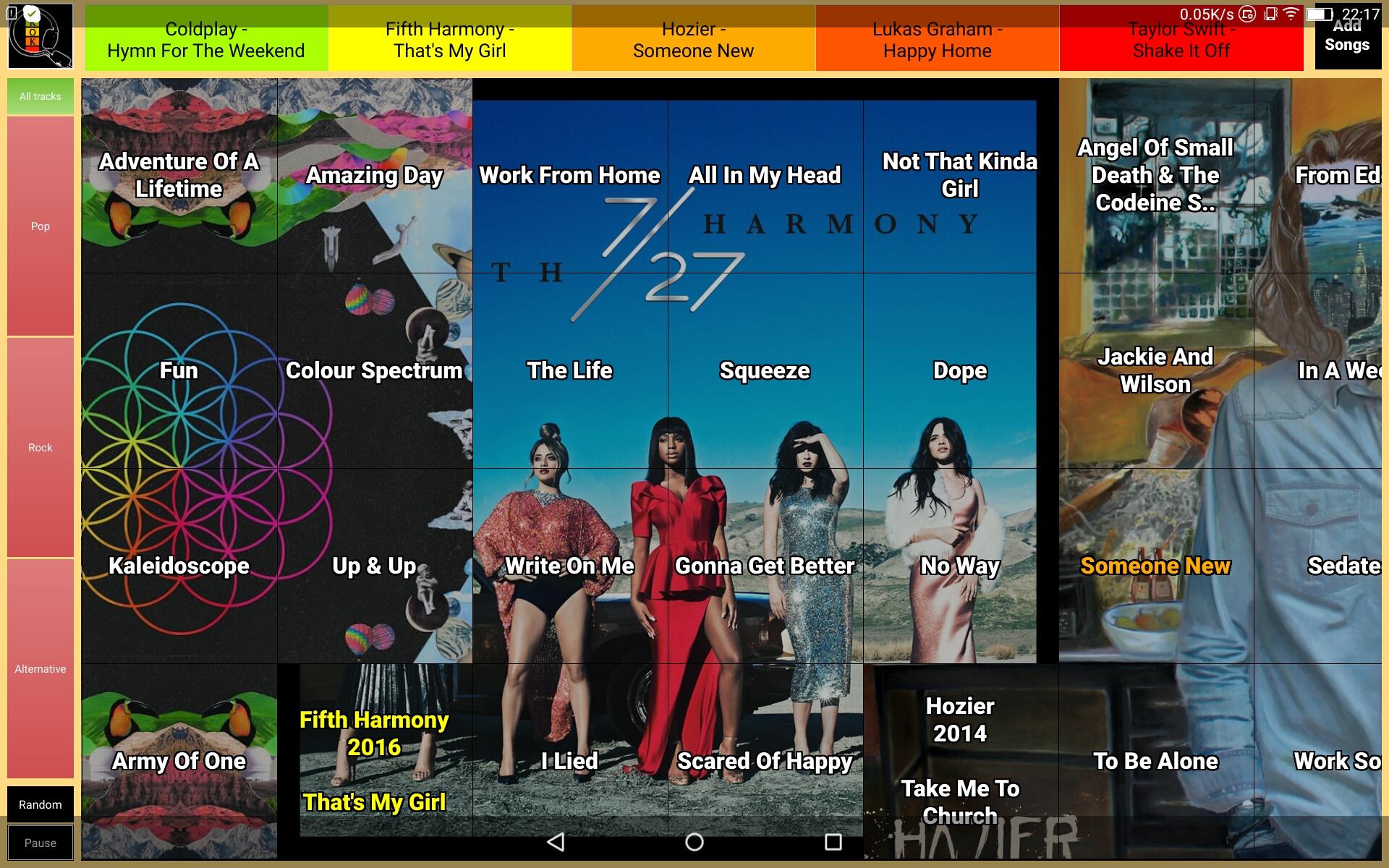 Android application RokQ Jukebox screenshort