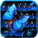 ダウンロード Dreamy Blue Butterfly Keyboard Theme をインストールする 最新 APK ダウンローダ