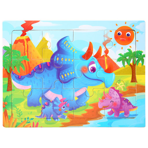 Title 1, Childrens Animal Cartoon Plane Puzzle. A fun a...