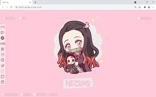 Nezuko Chibi Baggrund