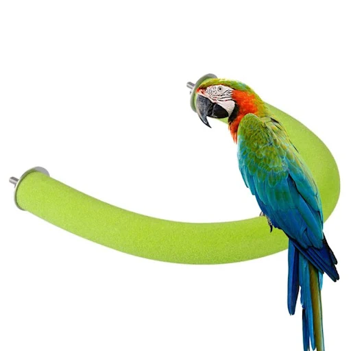 W8EB Parrot Perch Bird Stand Rough Surfaced Wooden U Shape Nail Perches Claw Grinding Stick Cage Toys for Parrot Cockati