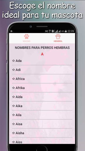 Nombres para Perros