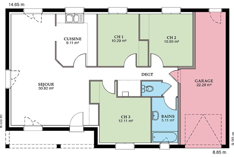 Vente Terrain + Maison - Terrain : 1 000m² - Maison : 100m² à Marzy (58180) 