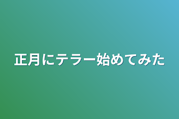 正月にテラー始めてみた