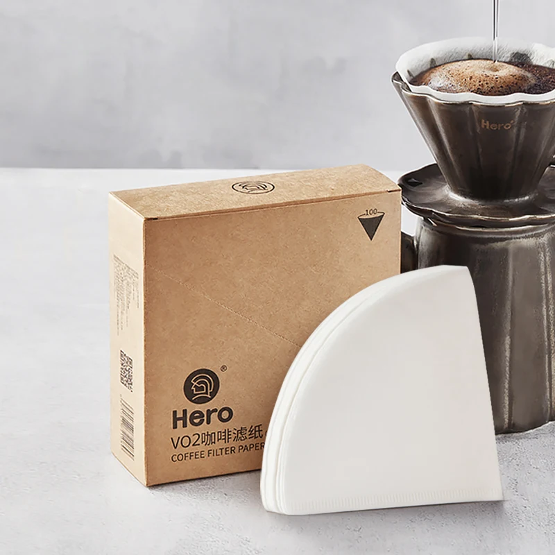 Filtro de café con orejas de empuje manual, papel de filtro para café molido y taza V60 ideal para una preparación exquisita.