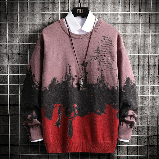 Title 5, Mens Korean Style Trendy Round Neck Sweater fo...