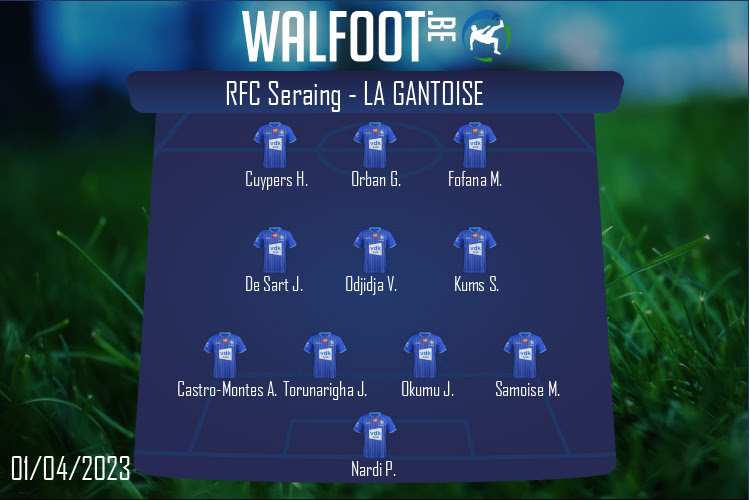 Composition La Gantoise | RFC Seraing - La Gantoise (01/04/2023)