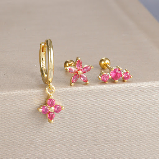 Title 4, Fashion Diamond-embedded Wear Earring Set Every...