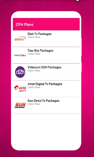 Screenshot All DTH Recharge Plans