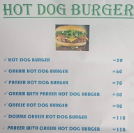 Tasty hot dog burger corner menu 1