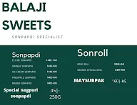 Balaji Sweets menu 1