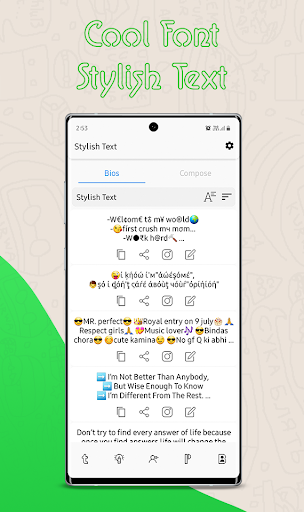 Screenshot Chat Styles: Cool stylish Font