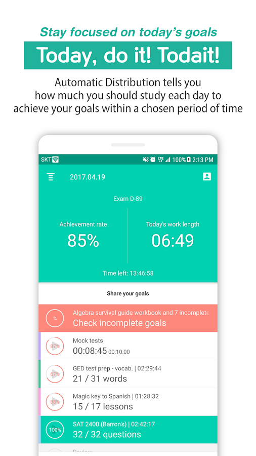   Todait - Smart study planner- ቅጽበታዊ ገጽ እይታ 