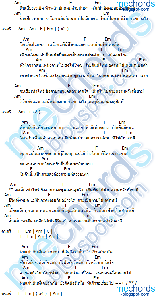 คอร์ดเพลง-โทน-Bodyslam