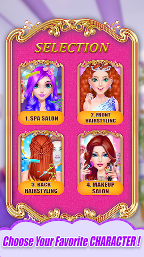 Screenshot Girls hairstyle salon game