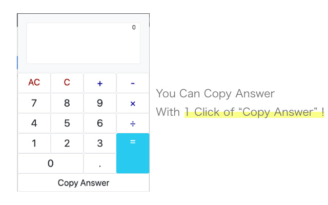 Answer Copy Calculator chrome extension