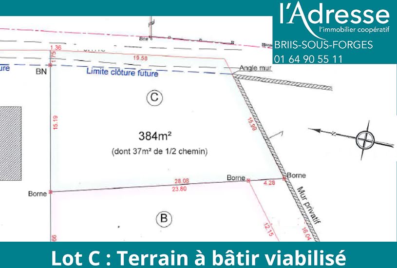  Vente Terrain à bâtir - 384m² à Vaugrigneuse (91640) 