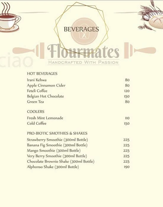 Flourmates Bakery Cafe menu 