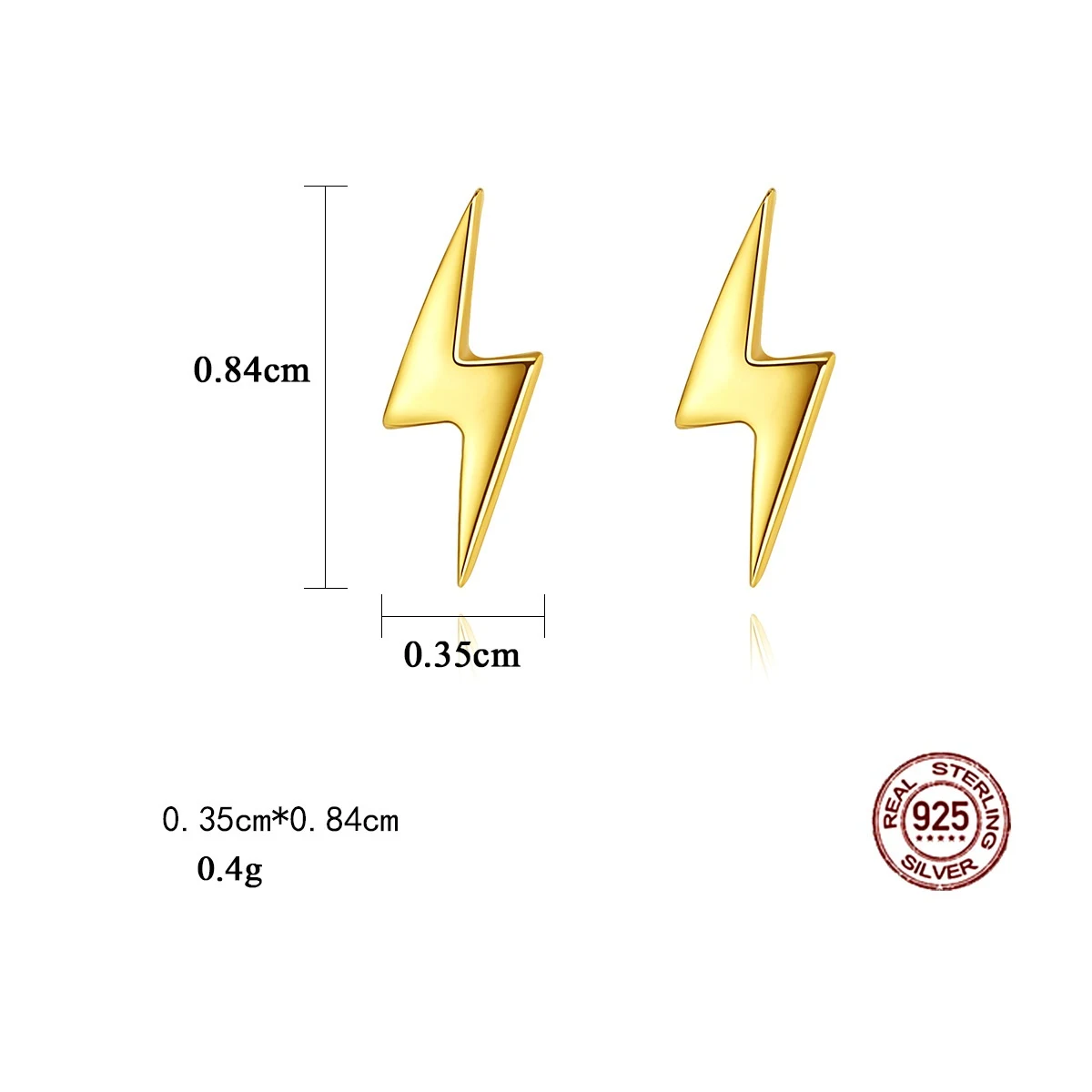 Title 1, Kleine Ohrstecker aus S925 Silber, vergoldet mi...