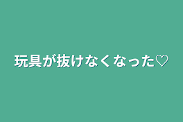 玩具が抜けなくなった♡