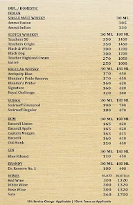 Vakaoo Rest-O-Bar & Lounge menu 2