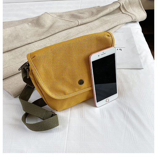 Title 12, Retro Student Girl Canvas Crossbody Bag for boo...