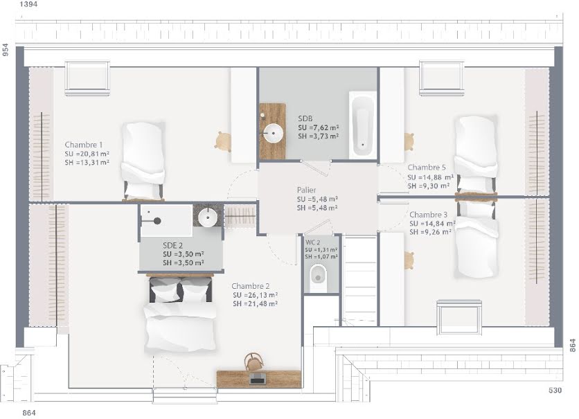 Vente maison neuve 6 pièces 150 m² à Estaires (59940), 408 000 €