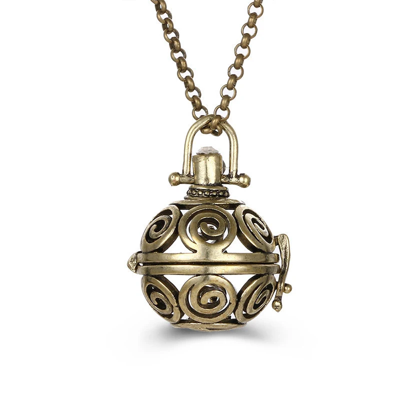 Collier diffuseur d'huiles essentielles cage en zircon, boîte à parfum, style Han traditionnel, accessoires antiques.