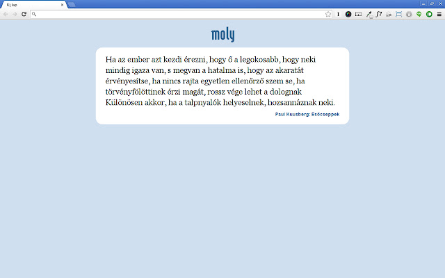 Moly-idézet chrome extension
