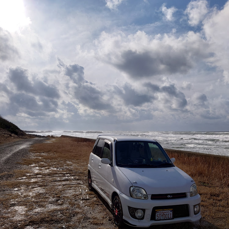 プレオバンの冬の日本海と愛車・日本海・海岸線・晴れた日・日差しに関するカスタム事例の投稿画像4枚目