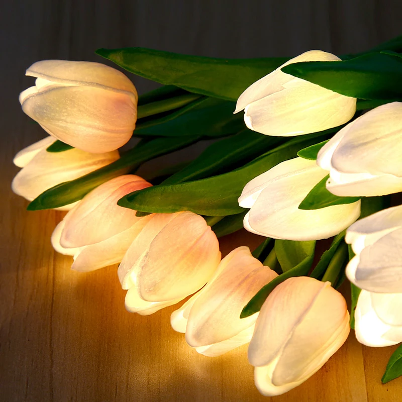 Title 7, LED Tulp Bloem Nachtlampje Kunstbloempot Tafel ...
