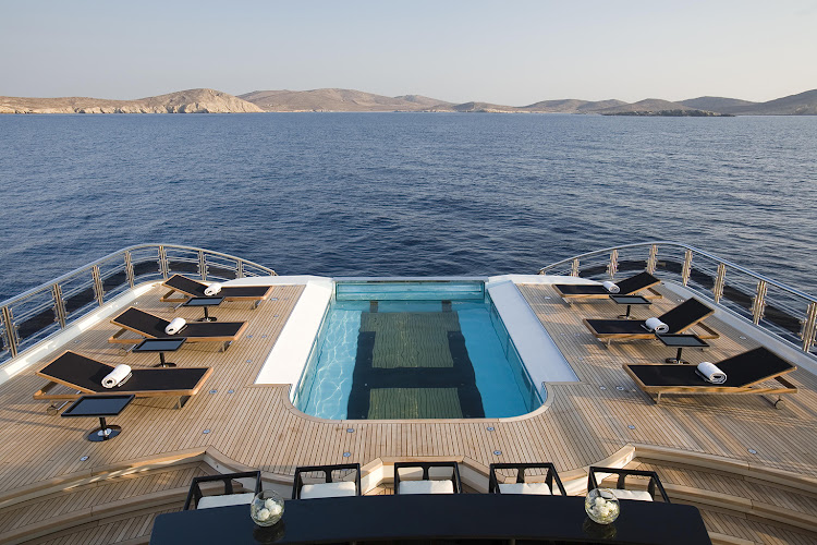Oceanco’s Alfa Nero was the first to have an infinity pool when it was built in 2007.
