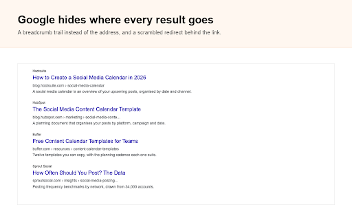 Unmask URL screenshot 1