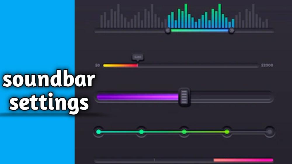 Settings Of The Soundbar Or Audio Output