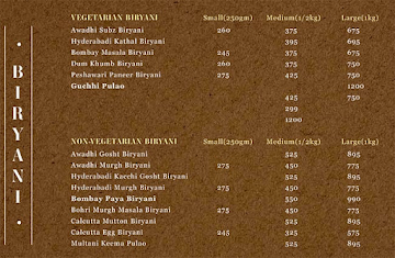 Biryani Central menu 