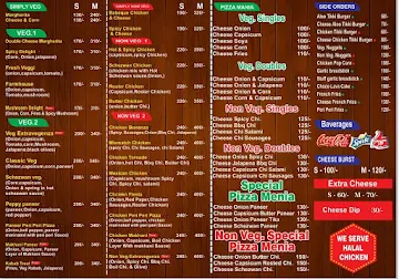 Pizza Villa menu 