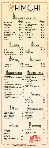 Himchi Bar and Restuarant menu 