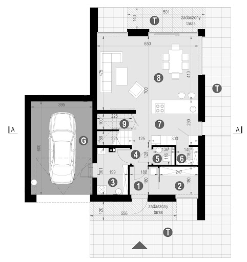 New House 754 G1 - Rzut parteru