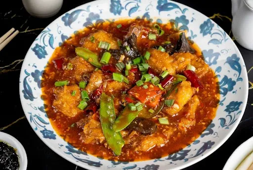 Fish In Yellow Bean Sauce (Calcutta Bhetki)(Mc)