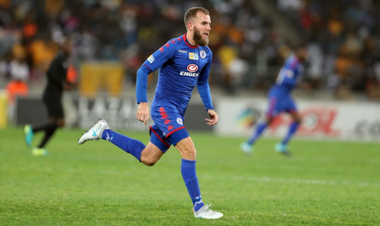 Jeremy Brockie during the MTN 8 Quarter Final between Kaizer Chiefs and SuperSport United at Moses Mabhida Stadium on August 12, 2017 in Durban, South Africa.