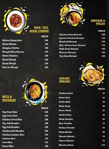 Nasha Fine Dine & Bar menu 